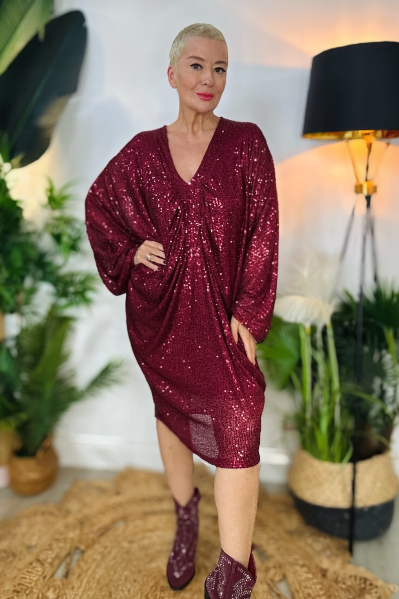 Jennifer Sequin Tunic Dress