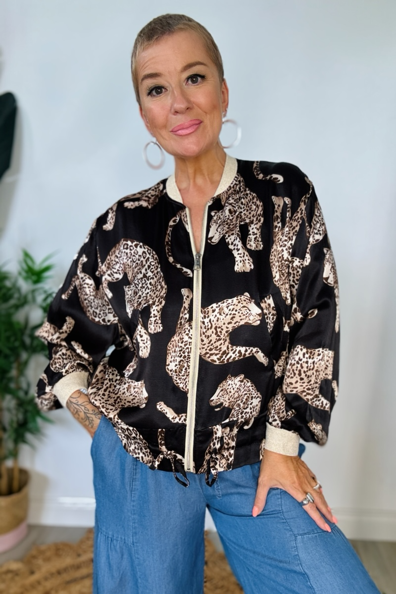 Leopard Bomber Jacket