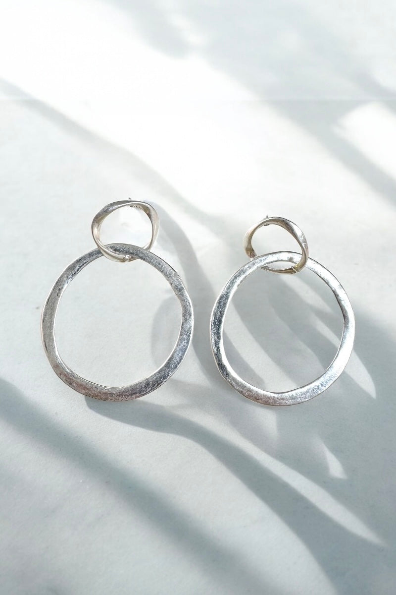 Hammered Circle Earrings