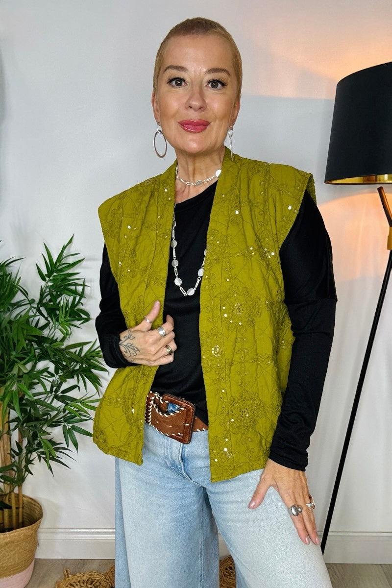 Jasmine Embroidered Gilet