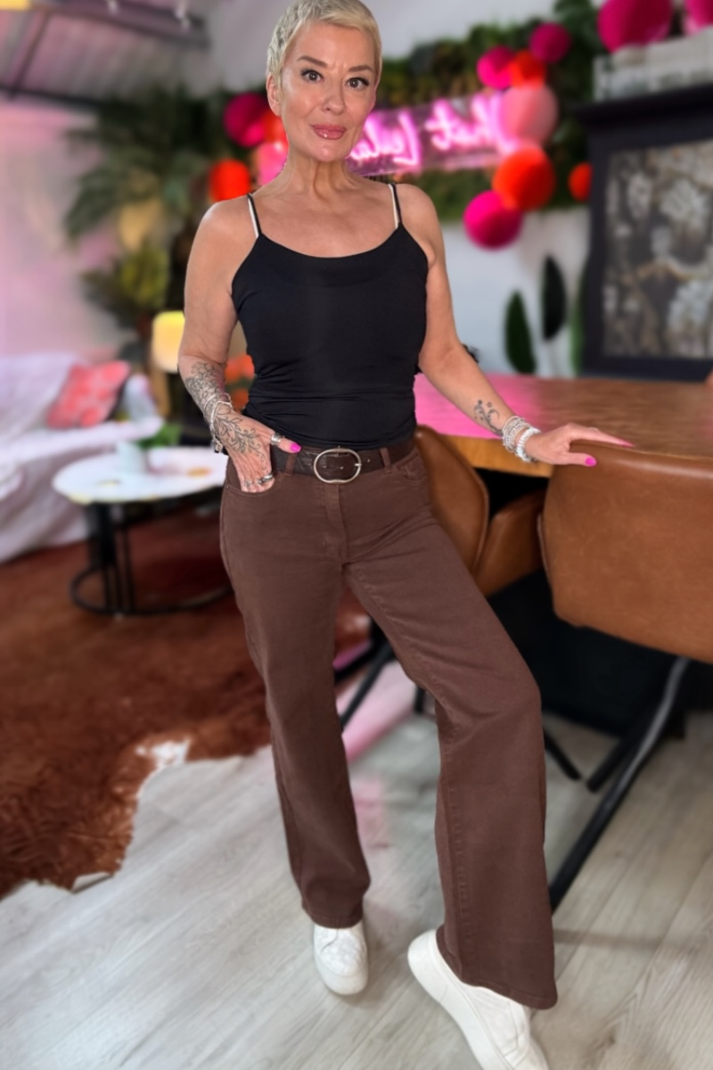 Wide Leg Ankle Grazer Jeans