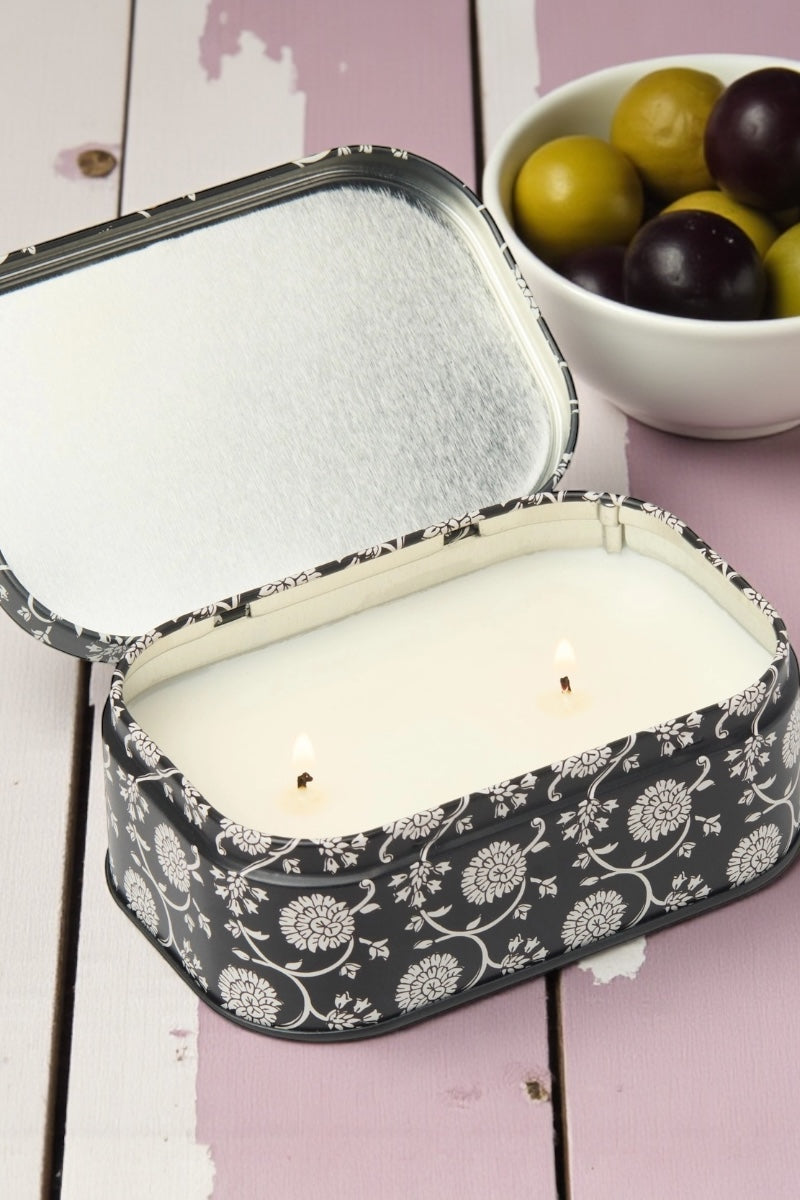 Printed Tin Candle - Black Fig & Olive