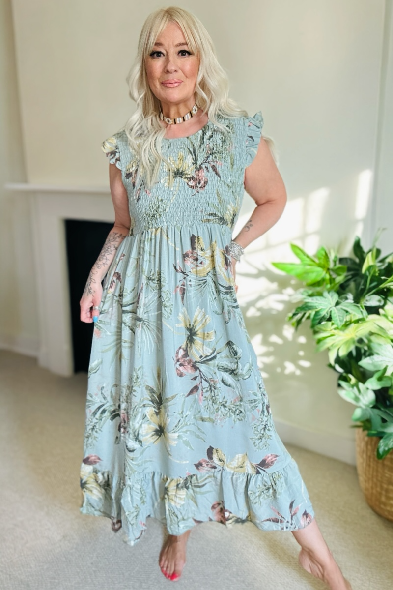 Summer Floral Midi Dress