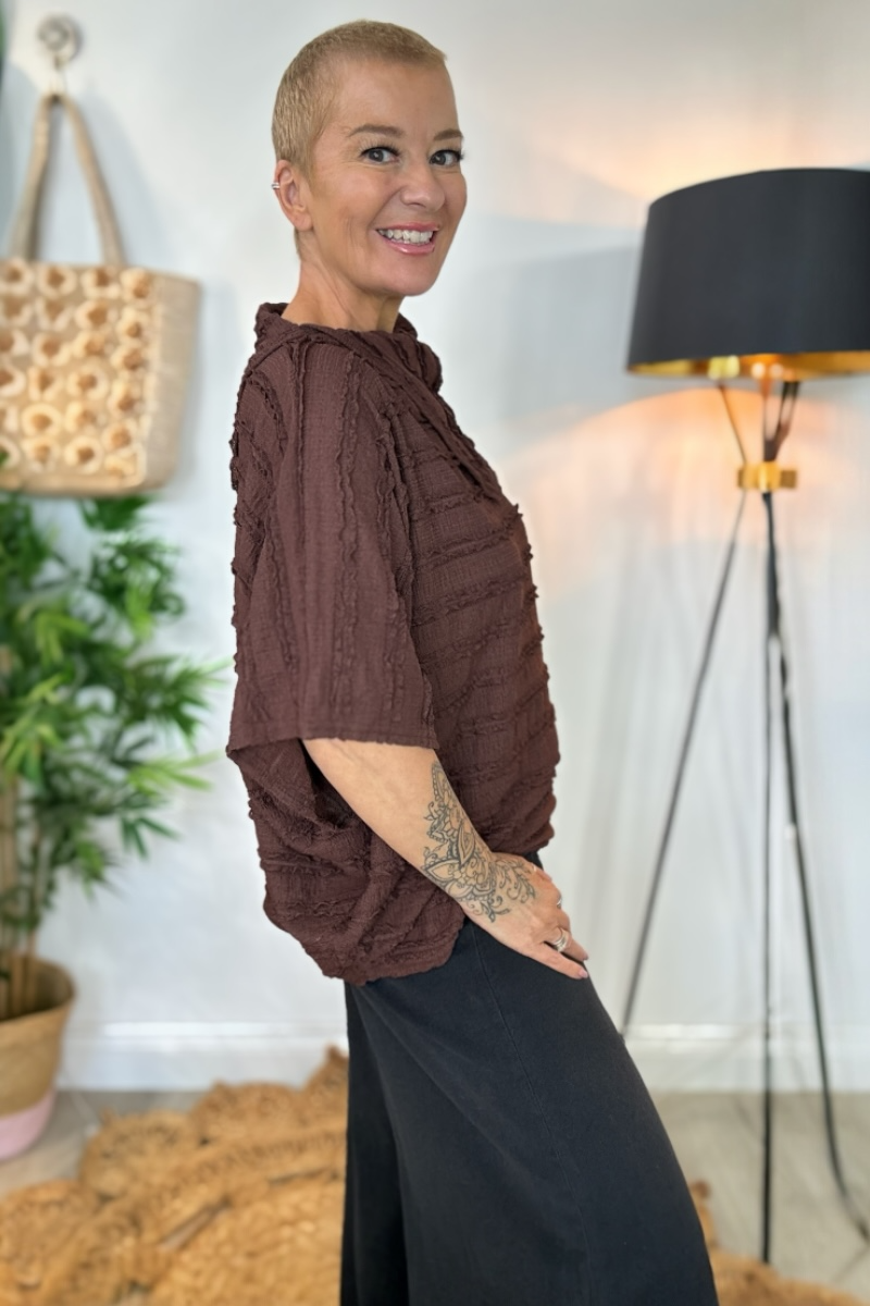 Frida Shawl Neck Top