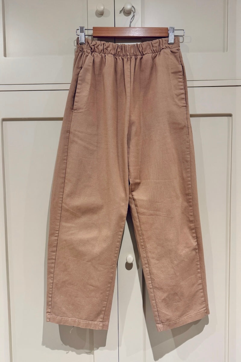 Cotton Barrel Leg Trousers