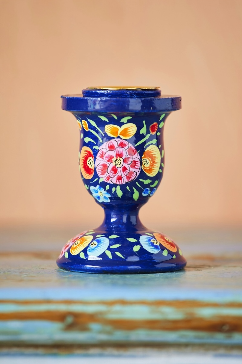 Hand Painted Kashmiri Candlestick