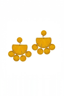 Yellow Circle Earrings