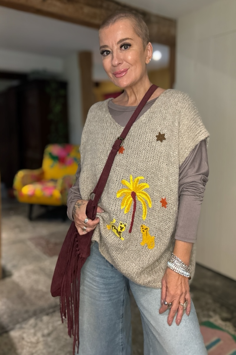 Safari Sleeveless Jumper