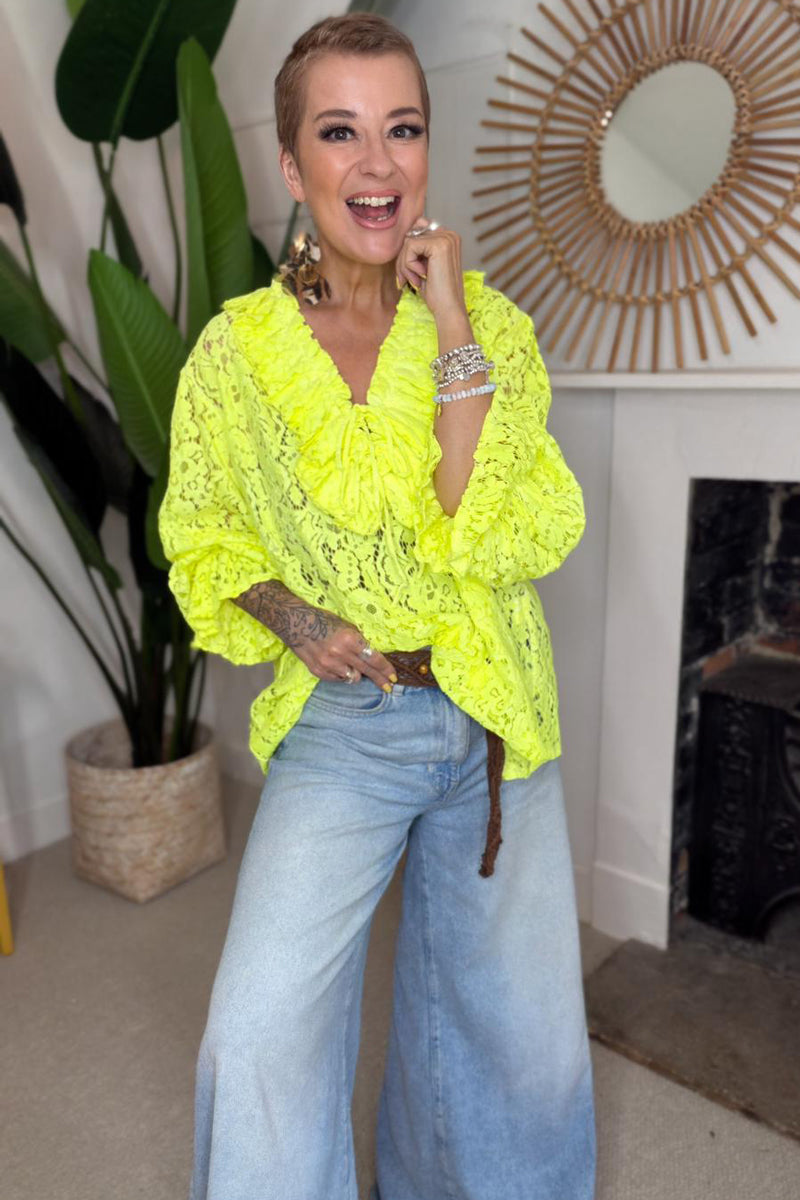 Lace Ruffle Blouse
