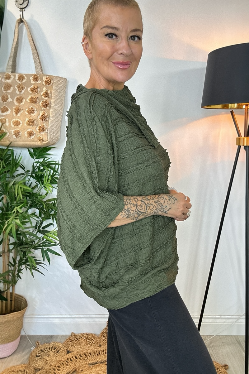 Frida Shawl Neck Top