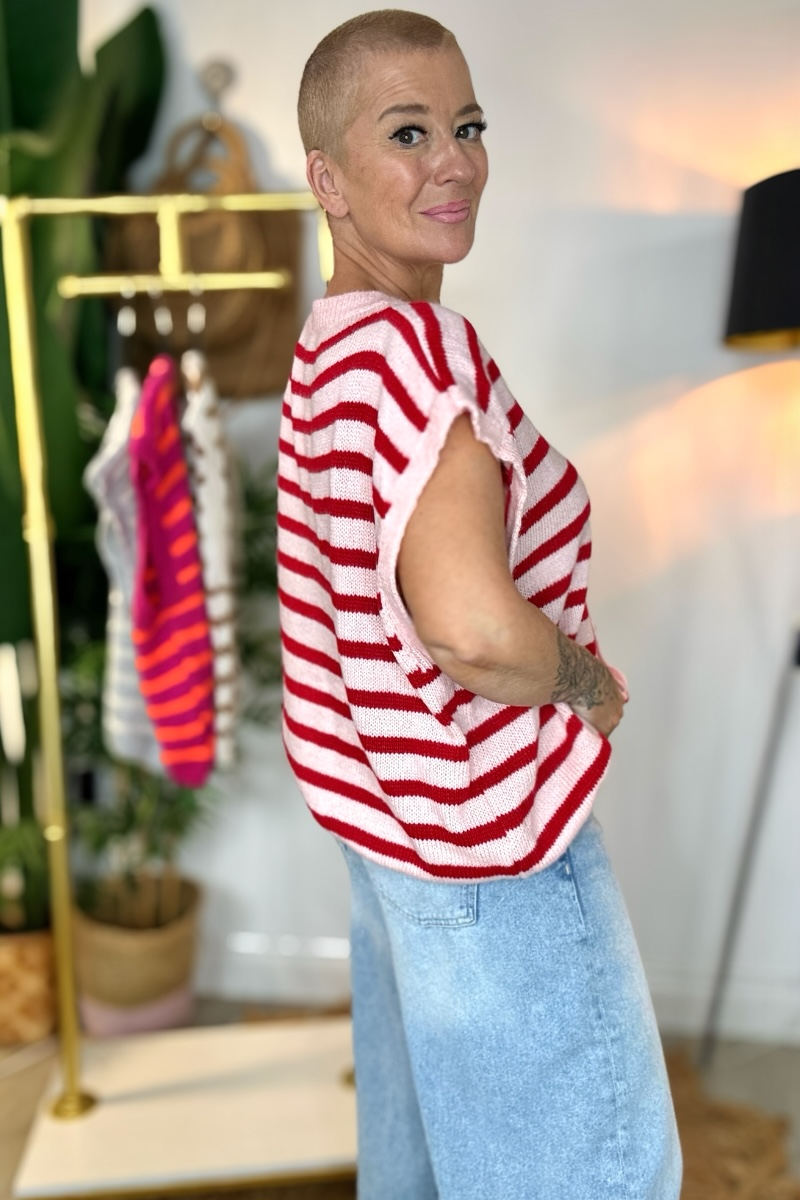 Frankie Sleeveless Knitted Cardigan