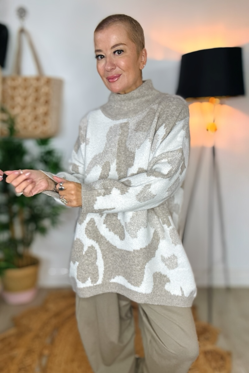 Luxe Fawn Camo Jumper