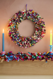 Recycled Sari Wreath Multicolour - Large