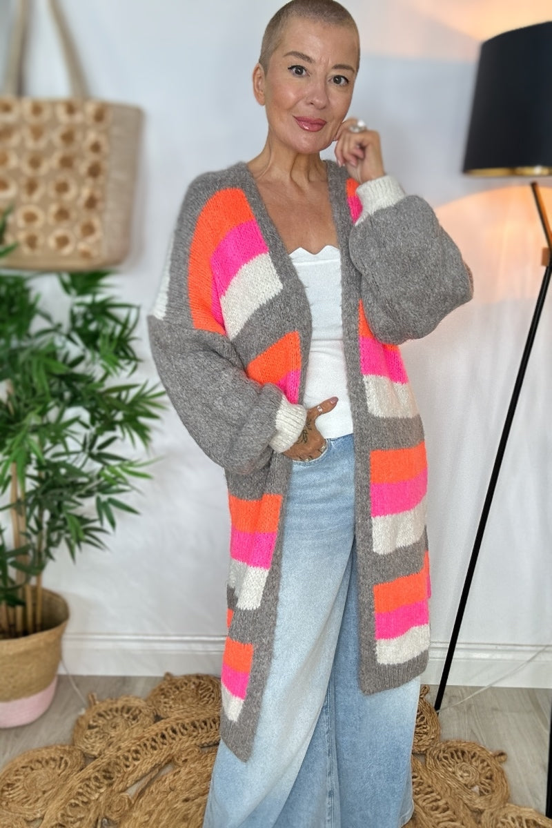 Longline Chunky Knit Cardigan