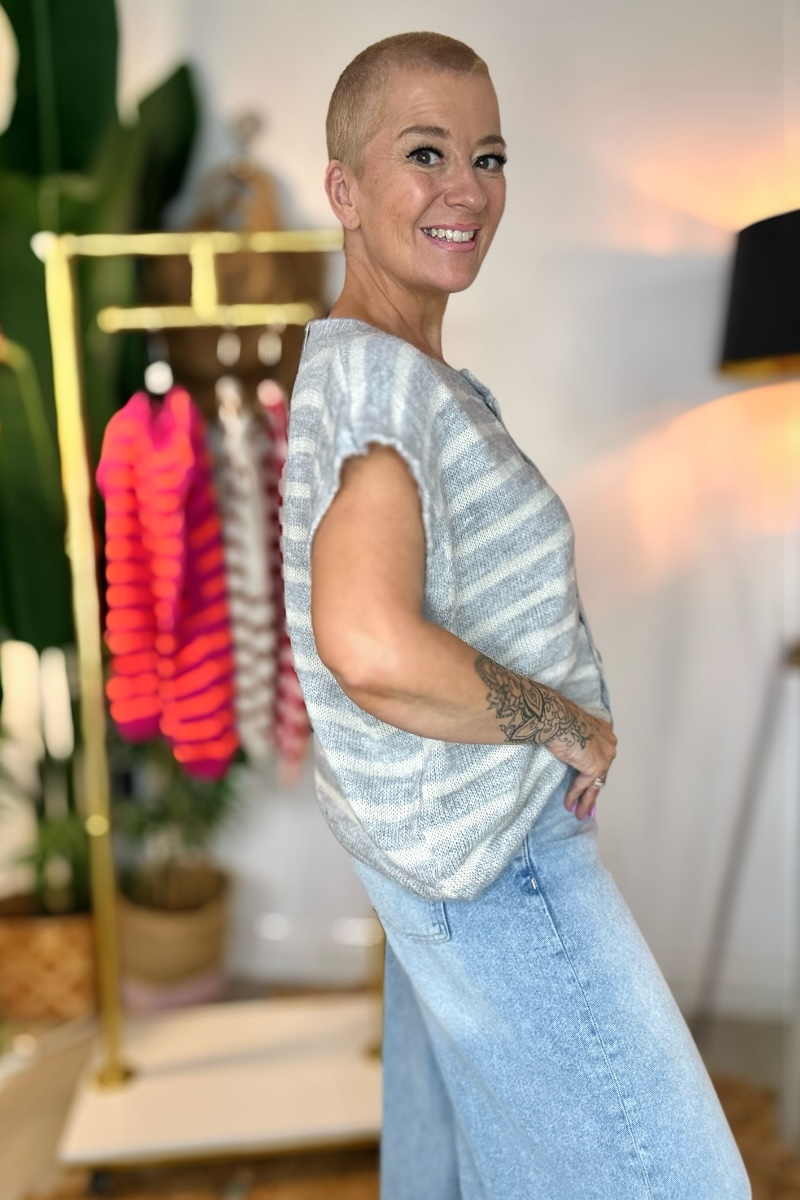 Frankie Sleeveless Knitted Cardigan