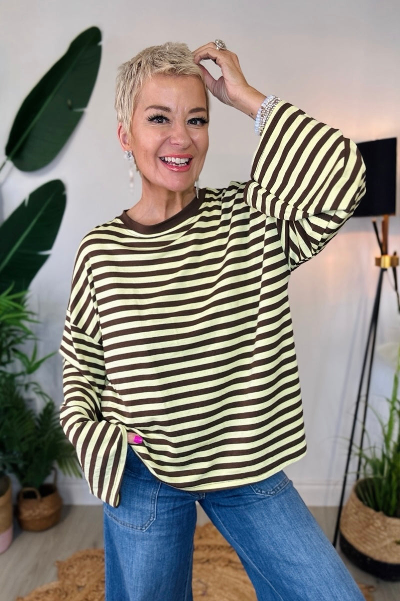 All Striped Out Sweat Top