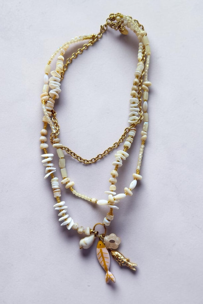 Coastal Keepsake Triple Layer Necklace