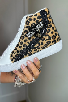 Zeena Leopard Hi Top Trainers