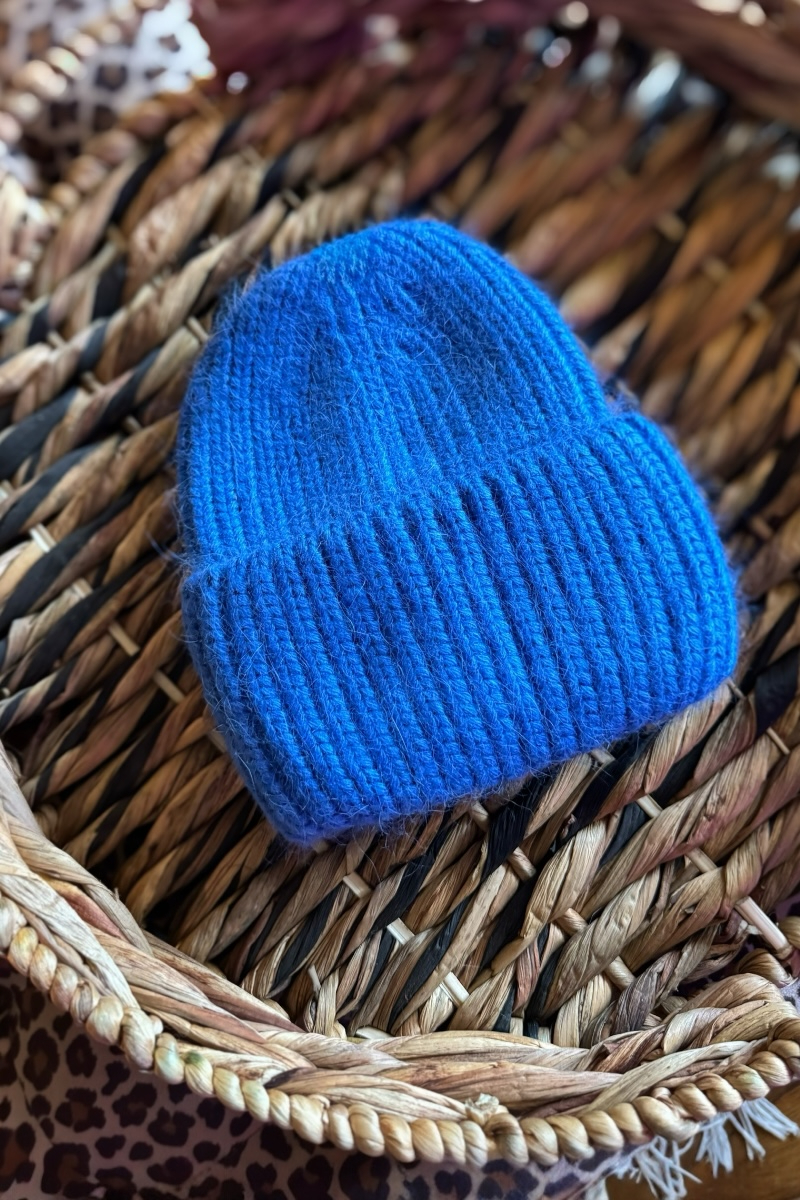 Cashmere Ribbed Beanie