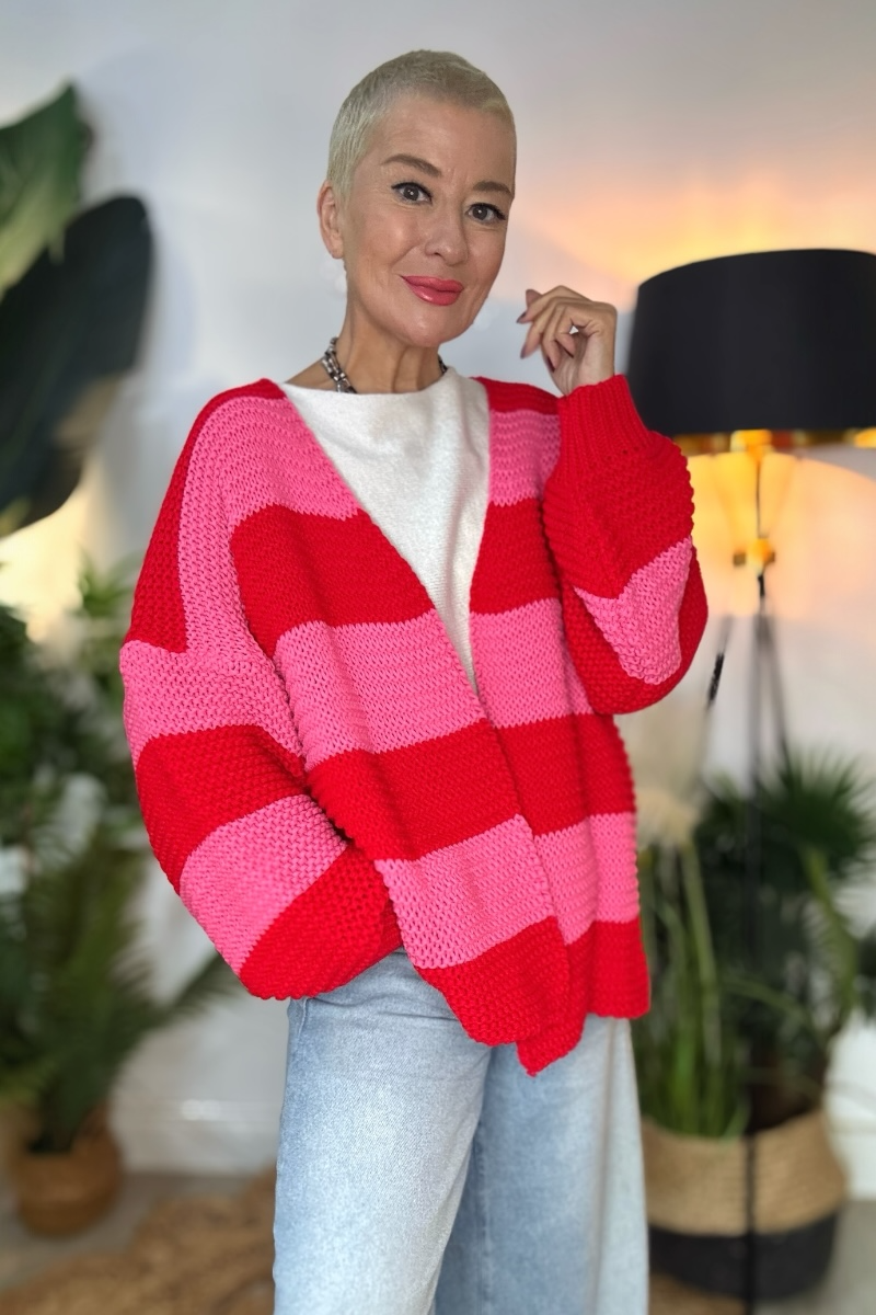 Fran Bold Striped Cardigan
