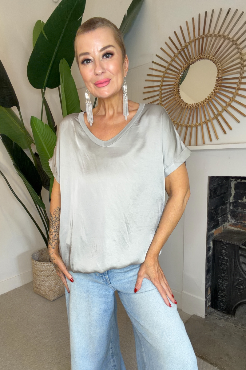 Satin Front Tee