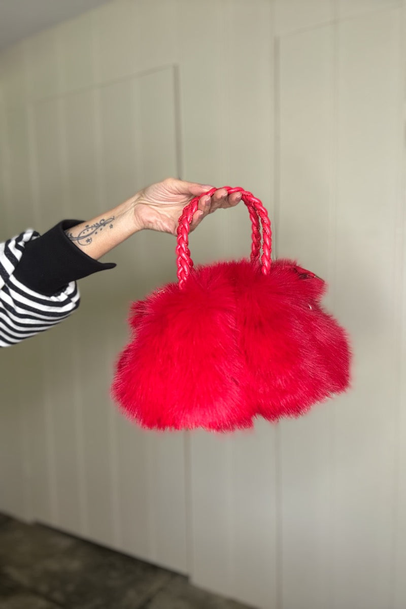Pom Faux Fur Bag