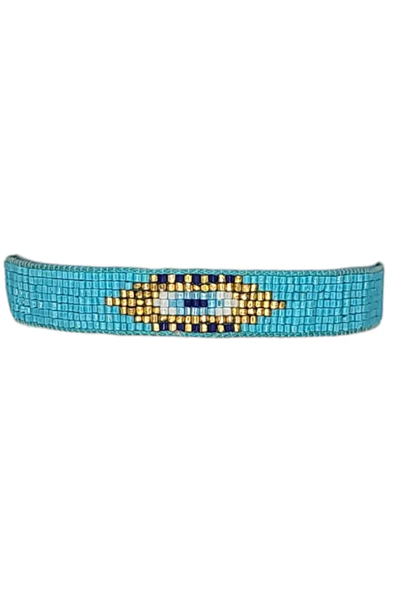 Turquoise Beaded Eye Bracelet