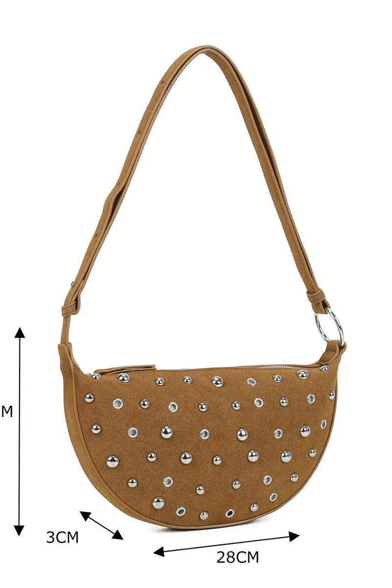 Half Moon Stud Bag