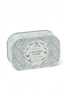 Printed Tin Candle - Lavender & Thyme