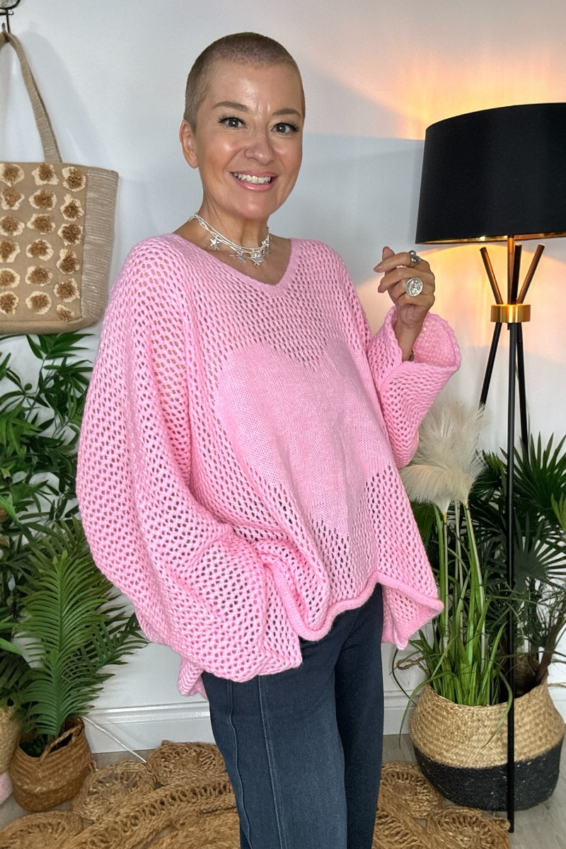 Heart Loose Knit Jumper - PRE-ORDER
