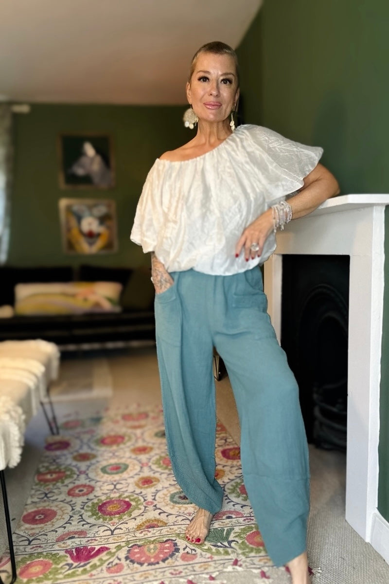Cotton Waffle Brooke Balloon Pants