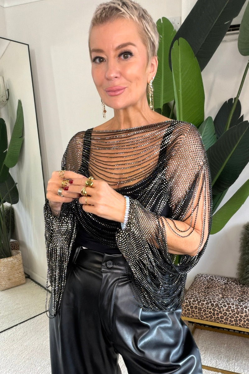 PRE-ORDER Sia Overlay Diamanté Top