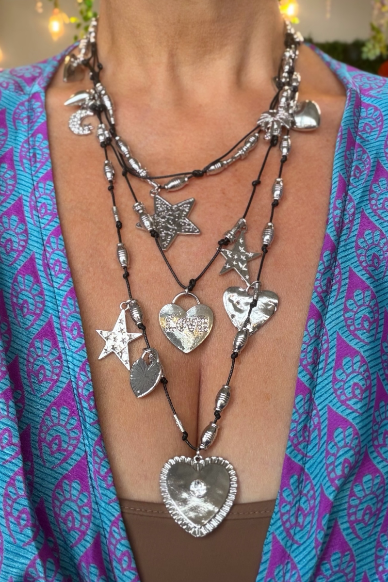 Triple Strand LOVE Necklace