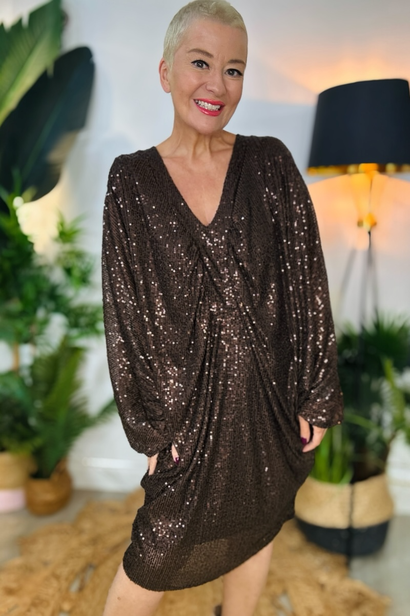 Jennifer Sequin Tunic Dress