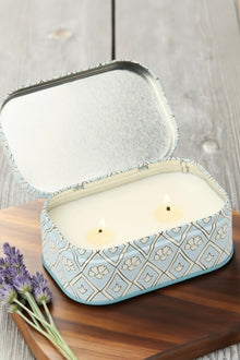 Printed Tin Candle - Lavender & Thyme