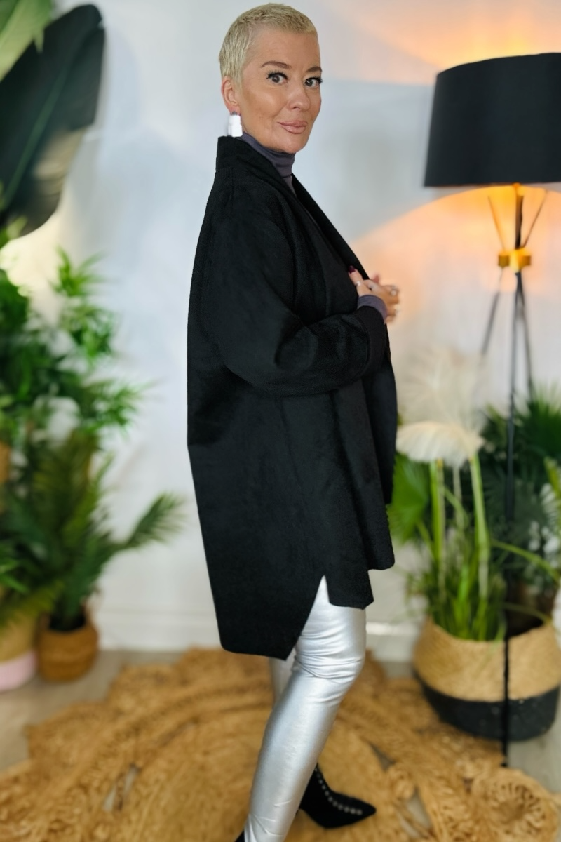 Beth Longline Faux Suede Jacket