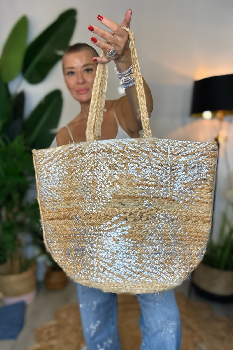 Anaya Jute Bag - Silver