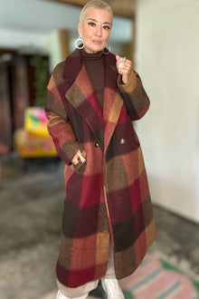 Iris Checked Coat