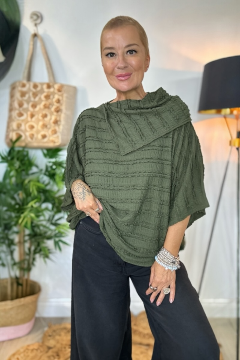Frida Shawl Neck Top