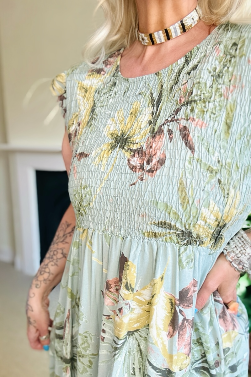 Summer Floral Midi Dress