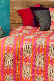 Tiger Stripe Kantha Bed Throw