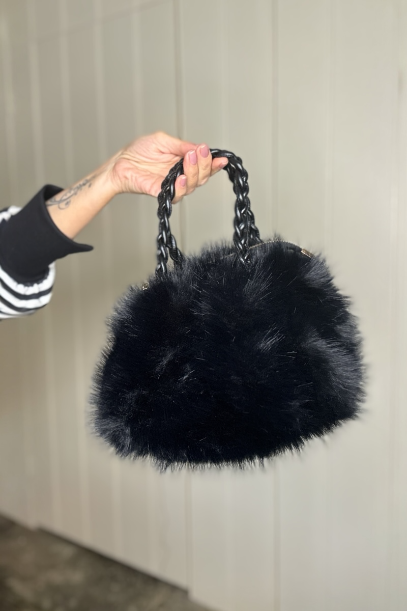 Pom Faux Fur Bag
