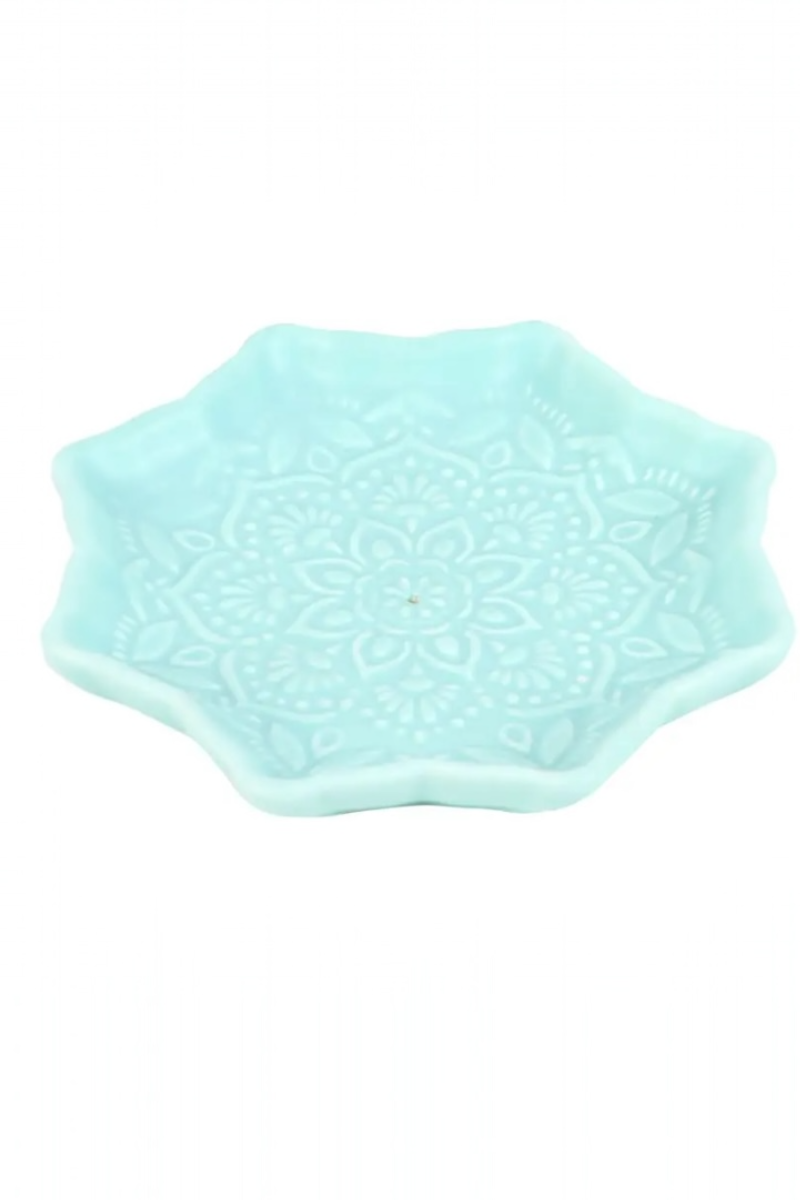 Blue Mandala Ceramic Incense Holder