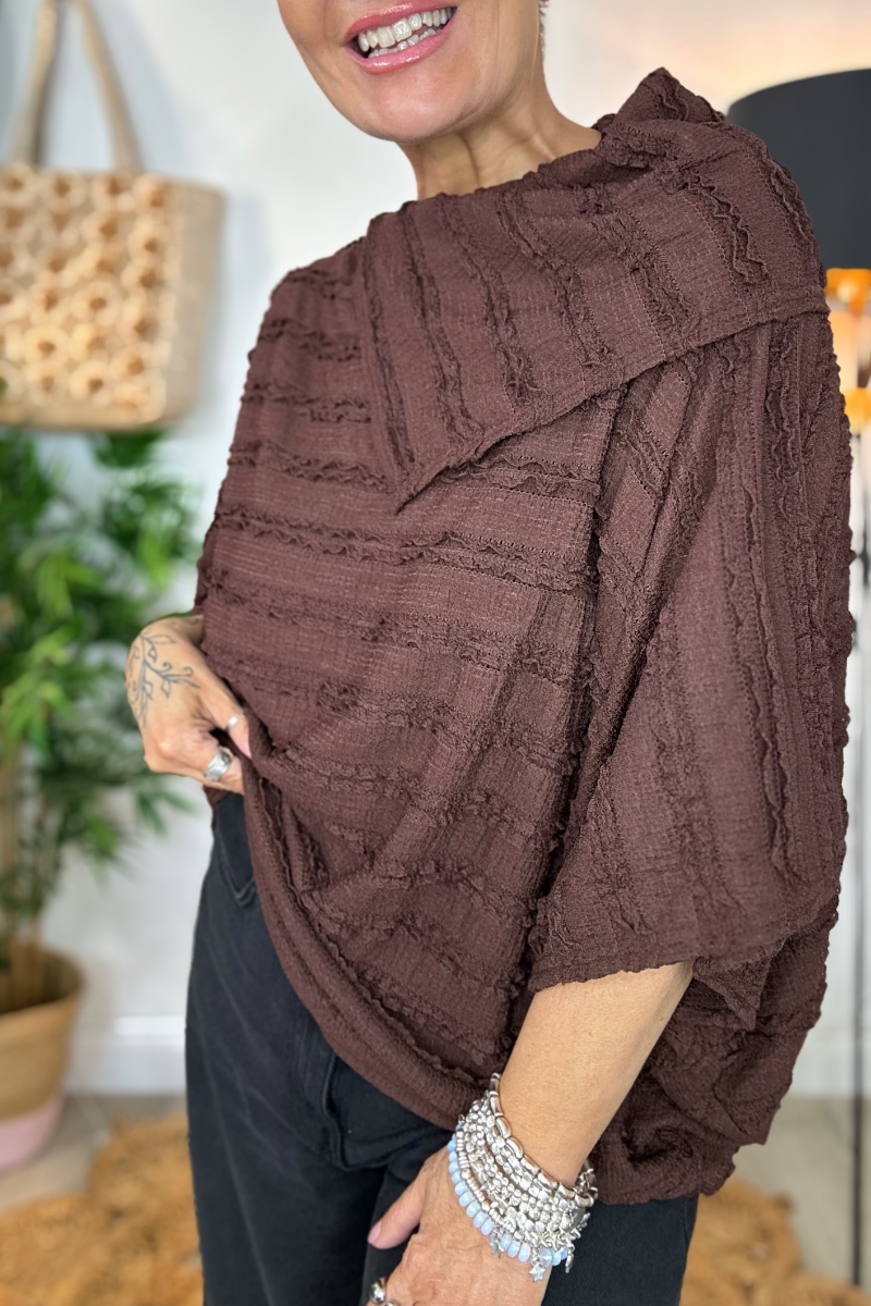 Frida Shawl Neck Top
