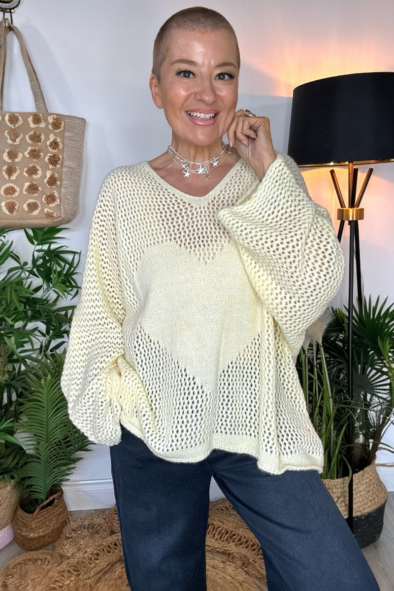 Heart Loose Knit Jumper - PRE-ORDER