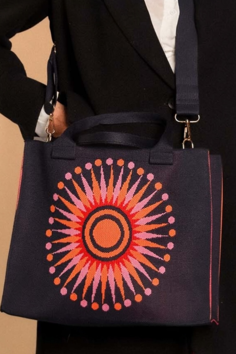 Constellation Medium Tote Bag - Sunburst Navy
