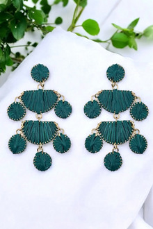 Trap Raffia Chandelier Earrings