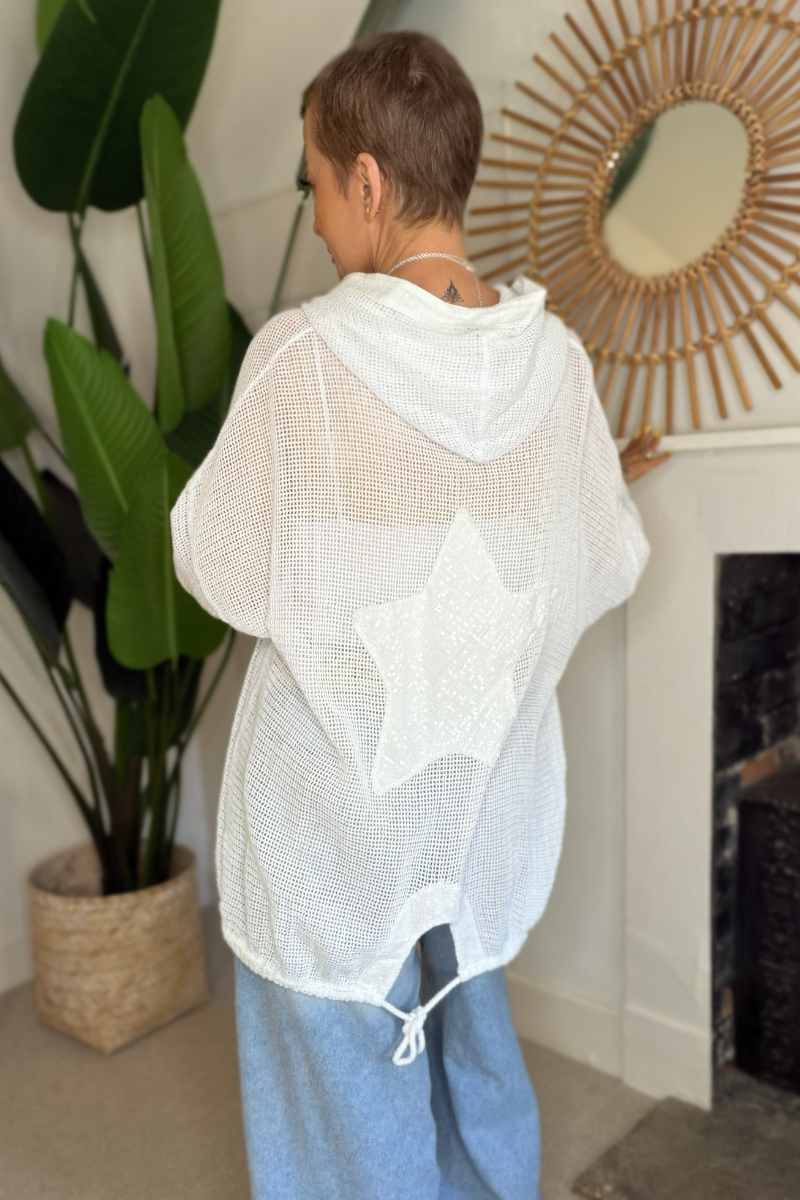 Star Mesh Hoodie