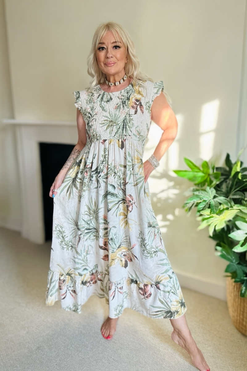 Summer Floral Midi Dress
