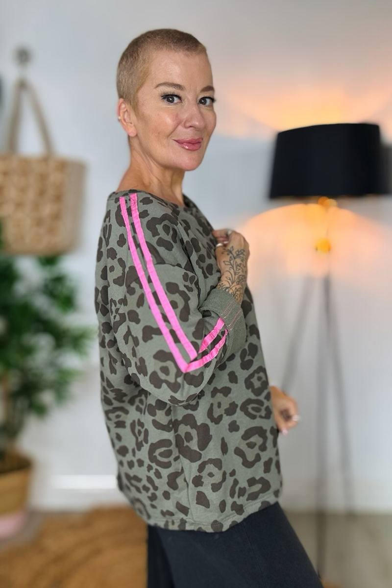 Naomi Leopard Print Sweatshirt